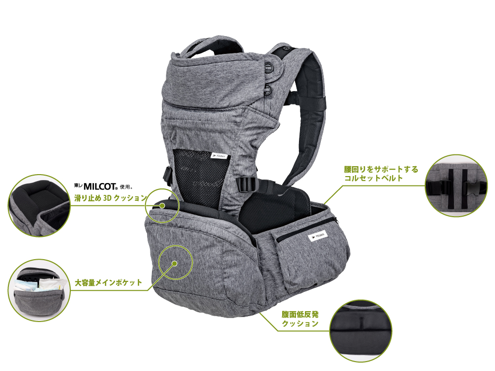 新生児から使えるヒップシートPOLBAN PRIME – Lucky Industries 